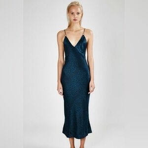 Kusbi Leopard Silk Slip Dress